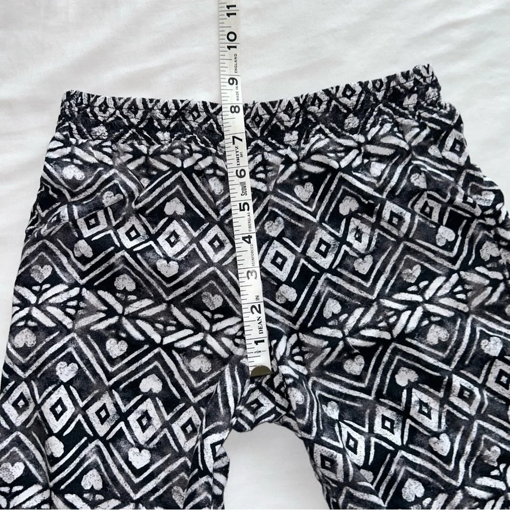 Justice Black & White Bohemian Light Weight Long Pants Size 12S